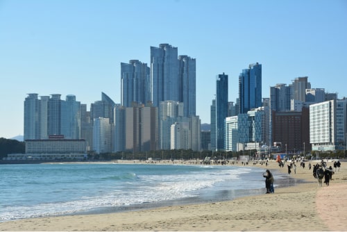 A beach in Busan